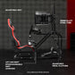 Zootopo Adjustable Racing Sim Cockpit with Red Seat Unobstructed Design for Both Legs Fit for Logitech/Thrustmaster G29 G923 G25 T80 T150 Racing Wheel Cockpit with Triple Monitor Stand Not Include Steering Wheel,Pedals,Handbrake