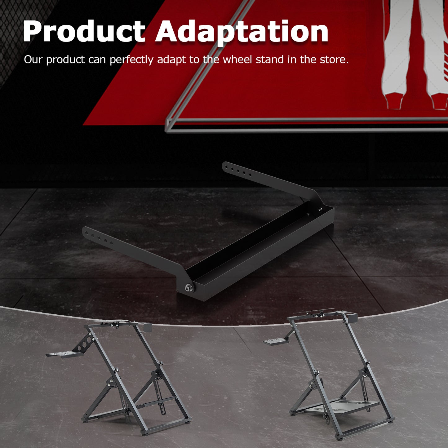 Zootopo Racing Simulator Seat Stabilization Kit Designed to Exactly Match Select Gaming Stands From Our Store,Includes All Necessary Mounting Bolts,No Racing Wheel Stand