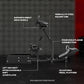 Zootopo Driving Simulator Cockpit Racing Wheel Mount, Compatible with Logitech G25/G27/G29/G920, Featuring Adjustable-height Gaming Frame with Shifter Bracket,Does Not Include Steering Wheel, Pedals, or Handbrake