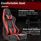 Zootopo Racing Simulator Cockpit with Red Seat and Monitor Mount, crafted from 3060 Aluminum Profile,Fit for Thrustmaster/Fanatec/Logitech G29 GPro, Unlimited Adjustment,Not Include Steering Wheel,Pedals,Handbrake