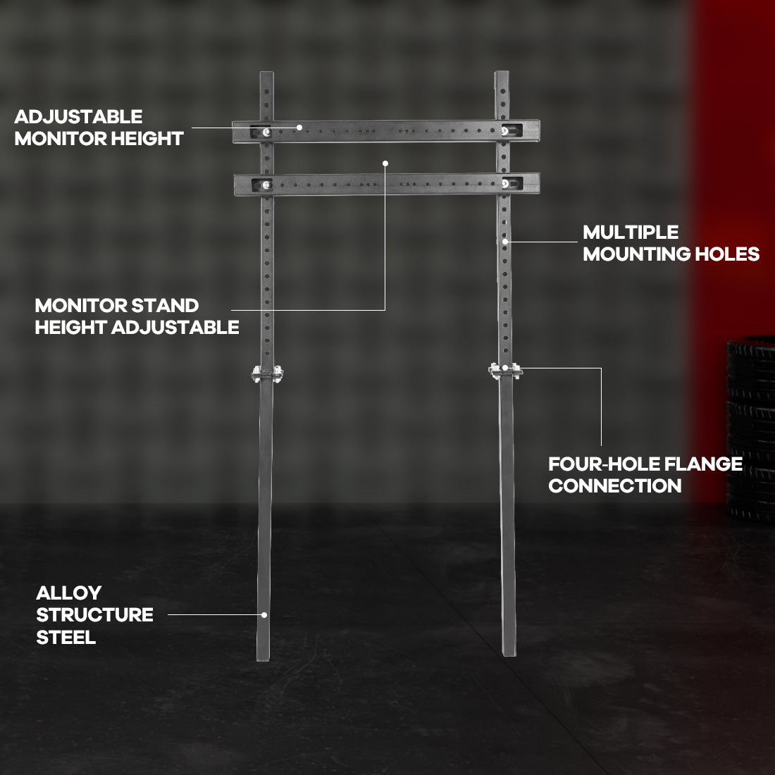 Zootopo Simulator Monitor Mount Fit for Multi-Brand Cockpit Mountable 32-55 inchs Display,Height Adjustable,NO TV,Steering Wheel,Shift Lever,Pedals,Seat and Race Frame
