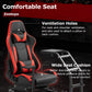 Zootopo Adjustable Racing Sim Cockpit with Red Seat Unobstructed Design for Both Legs Fit for Logitech/Thrustmaster G29 G923 G25 T80 T150 Racing Wheel Cockpit Not Include Steering Wheel,Pedals,Handbrake