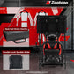 Zootopo Racing Cockpit with TV Stand & Red Seat Fit for Logitech, Thrustmaster,G27,G920,T500,Wheel Shifter Pedals Not Included