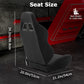 Zootopo Adjustable Sim Racing Cockpit with Black Seat, Fit for Logitech/Thrustmaster/Fanatec G920 G923 G29 Frame, Double Arm Reinforcement, No Steering Wheel, Pedal, Handbrake