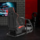 Zootopo Professional Racing Simulator Cockpit Frame with Red Seat, Fit for Logitech G920/Thrustmaster/Moza, Streamlined Dual-arm Design, No Wheel, Pedals, Handbrake and Monitor Stand