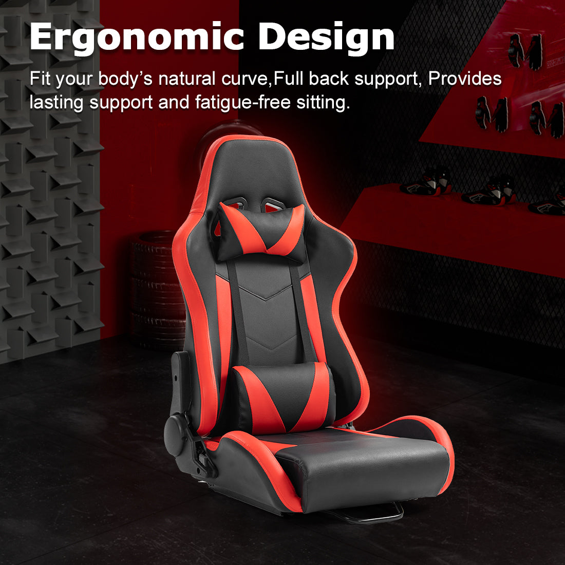 Zootopo Racing Simulator Cockpit with Red Seats, Fit for Logitech G923/G29/G920, Thrustmaster, Fanatec, Unlimited Adjustment,Not Included Shifter,Wheel,Pedals