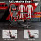 Zootopo Adjustable Racing Sim Cockpit with Red Seat Unobstructed Design for Both Legs Fit for Logitech/Thrustmaster G29 G923 G25 T80 T150 Racing Wheel Cockpit Not Include Steering Wheel,Pedals,Handbrake