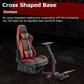 Zootopo Racing Simulator Cockpit with Red Seat Multi-level Adjustment Fit for Logitech/Thrustmaster/Fanatec G29,G920,G923&T300RS&CSL-DD One-Piece Cockpit,Wheel,Handbrake and Pedals Not Included