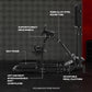 Zootopo Adjustable Racing Simulator Cockpit φ50mm Round Tubing with Monitor Mount, Compatible with Logitech G25/G29/G920/G923 and Thrustmaster T300 Gaming Stands. Does not include steering wheel, handbrake, pedals, and seat.