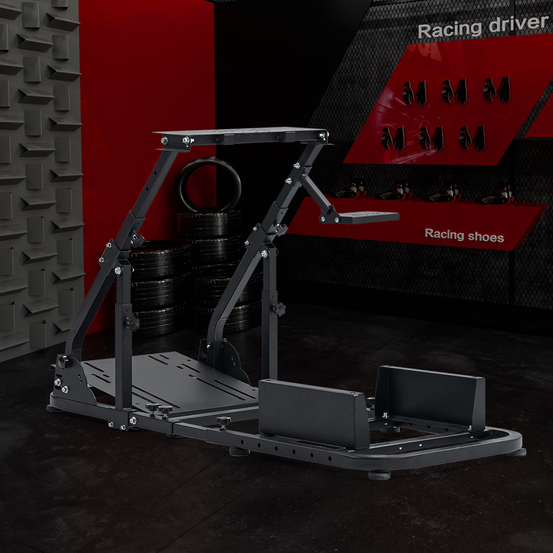 Zootopo Racing Wheel Stand Fit for Logitech G25 G27 G29 G920,Unlimited Adjustment,Foldable Racing Simulator Cockpit Frame,Not Included Shifter,Wheel,Pedals