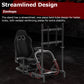 Zootopo Professional Racing Simulator Cockpit with TV Stand&Seat, Fit for Logitech G920/Thrustmaster/Moza, Streamlined Dual-arm Design, No Wheel, Pedals, Handbrake, and Monitor