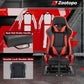 Zootopo Flight Simulator Cockpit with Red Seat Fit for Logitech X52 PRO,X56, Thrustmaster T16000M,HotasWarthing Flight Stick,Unlimited Adjustment,Not Include Steering Wheel,Pedals,Handbrake and Joystick