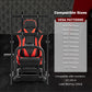 Zootopo Racing Cockpit with TV Stand & Red Seat Fit for Logitech, Thrustmaster,G27,G920,T500,Wheel Shifter Pedals Not Included
