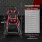 Zootopo Professional Racing Simulator Cockpit Frame with Red Seat&Monitor Stand, Fit for Logitech G920/Thrustmaster/Moza, Streamlined Dual-arm Design, No Wheel, Pedals, Handbrake and Monitor