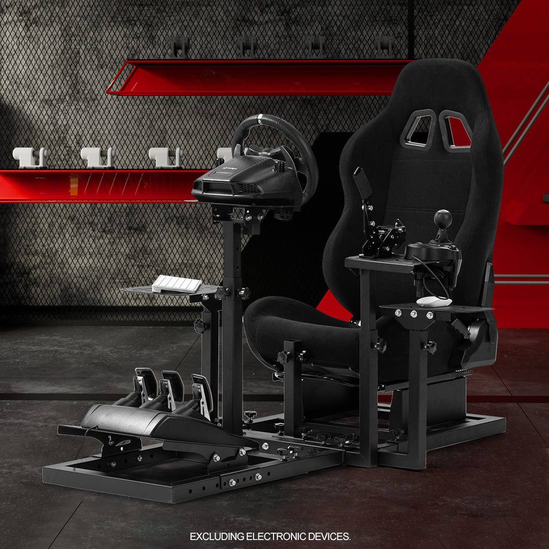 Zootopo Flight  Racing Simulator Cockpit Multi-Function Seat, Compatible with HOTAS Warthog, G Saitek, Logitech G920 G923, Thrustmaster T150, Xbox, PC ,without steering wheel, pedals, handbrake, throttle, joystick