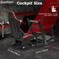 Zootopo 8040 Aluminum Profile Racing Simulaor Cockpit Simulator with Red Seat Fit for Logitech/Thrustmaster/Fanatec/Moza G920,G923 Professional&Expandability,F1 Truck,No Handbrake,Pedals,Steering Wheel