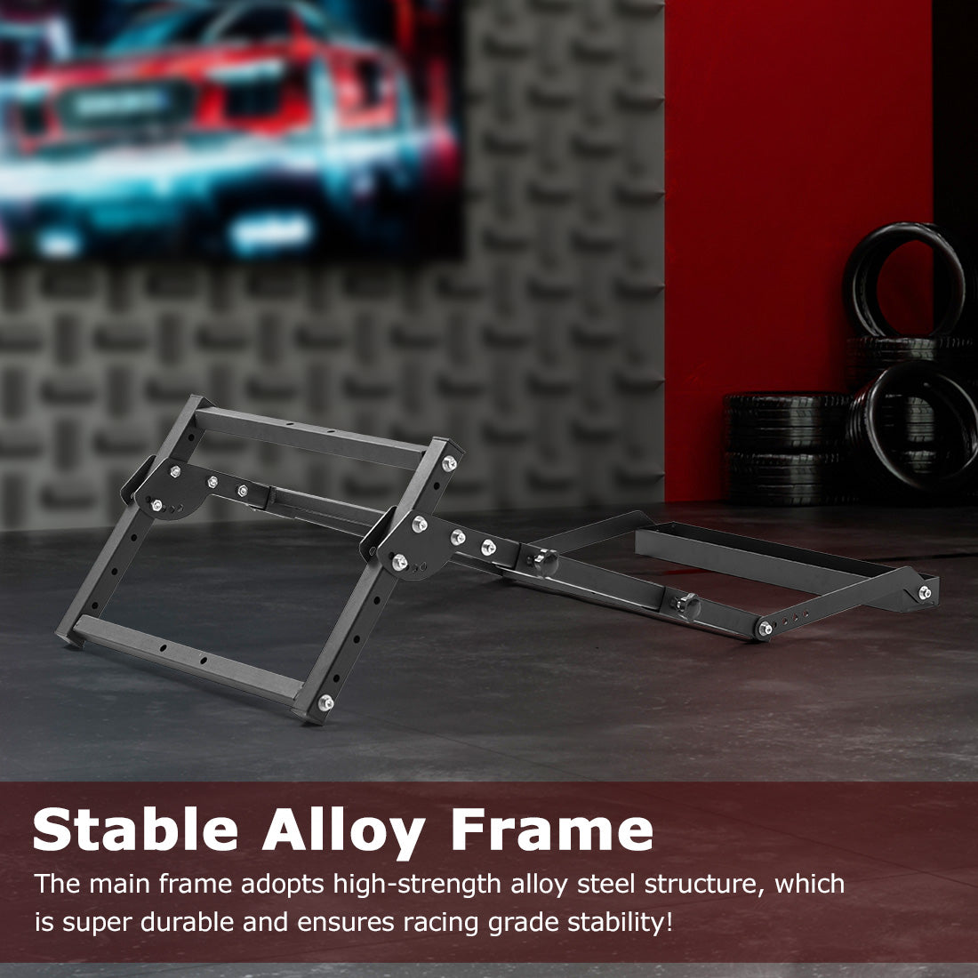 Zootopo Flight and Racing Wheel Stand Proprietary Accessories Fit for Chair Mount Compatible with Logitech/Thrustmaster/PXN/MOZA G27 G29 G920 G923 T248 T300RS GT R5,without Pedal