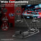 Zootopo Flight Racing Simulator Stand Fit for Fanatec/Moza/Logitech X52 PRO/Thrustmaster A10,T.16000M FCS Adjustable Versatile,No Joystick,Handbrake,Shifter,Pedals,Steering Wheel,TV Mount,Seat