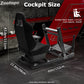Zootopo 8040 Aluminum Profile Racing Simulaor Cockpit Simulator with Black Seat Fit for Logitech/Thrustmaster/Fanatec/Moza G920,G923 Professional&Expandability,F1 Truck,No Handbrake,Pedals,Steering Wheel