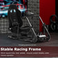 Zootopo Adjustable Sim Racing Cockpit with Black Seat, Fit for Logitech/Thrustmaster/Fanatec G920 G923 G29 Frame, Double Arm Reinforcement, No Steering Wheel, Pedal, Handbrake