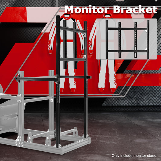 Zootopo 3030 Heavy-Duty Aluminum Profile Monitor Mount Compatible with 27-65 Inch Display,Height Adjustable,NO Steering Wheel,Shift Lever,Pedals,TV,Seat and Cockpit