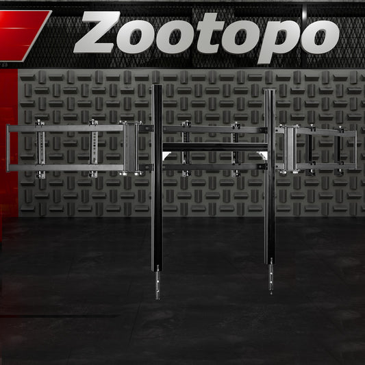Zootopo 4040 Aluminum Profile Triple Monitor Stand for Racing Simulator Cockpit Compatible with 27-32 Inch Display 3 Screens TV Mount,Adjustable Height Width,No Steering Wheel,Shift Lever,Pedals,TV,Seat and Cockpit