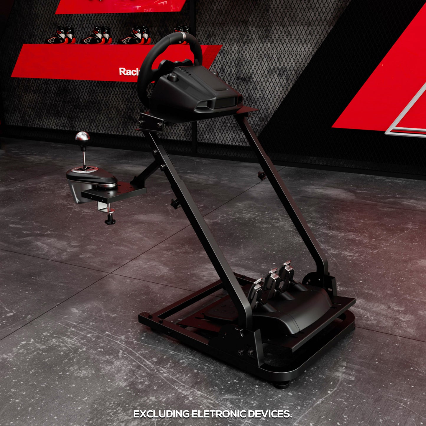 Zootopo Racing Steering Wheel Stand, Foldable Multi-level Adjustable, Fit for Logitech G920/Thrustmaster/PXN, Easy Storage&Install Gaming Simulator Cockpit, No Handbrake, Pedal or Steering Wheel