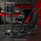 Zootopo 8040 Aluminum Profile Racing Simulator Cockpit with Black Seat & Monitor Frame Fit for Logitech/Thrustmaster/Fanatec G25 G27 G29 G923 T80,F1 Trunk,No Handbrake,Pedals & Steering Wheel
