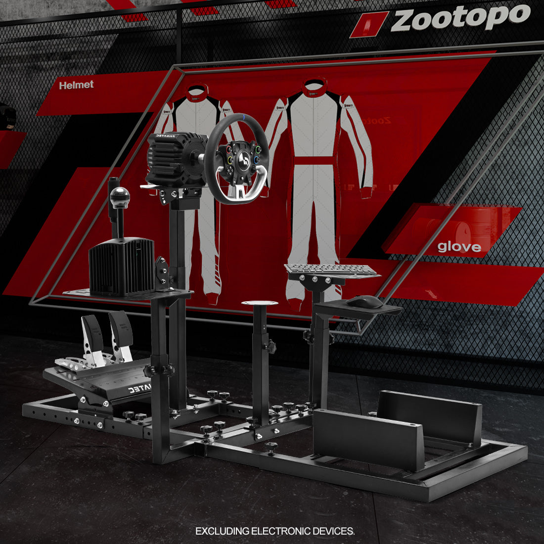 Zootopo Flight Simulator Cockpit Multi-Purpose Kit, compatible with HOTAS Warthog, G Saitek, Logitech G920 G923 T80 T150 and other models, without steering wheel mounts, foot pedals, hand brakes, throttles, joysticks and seats.