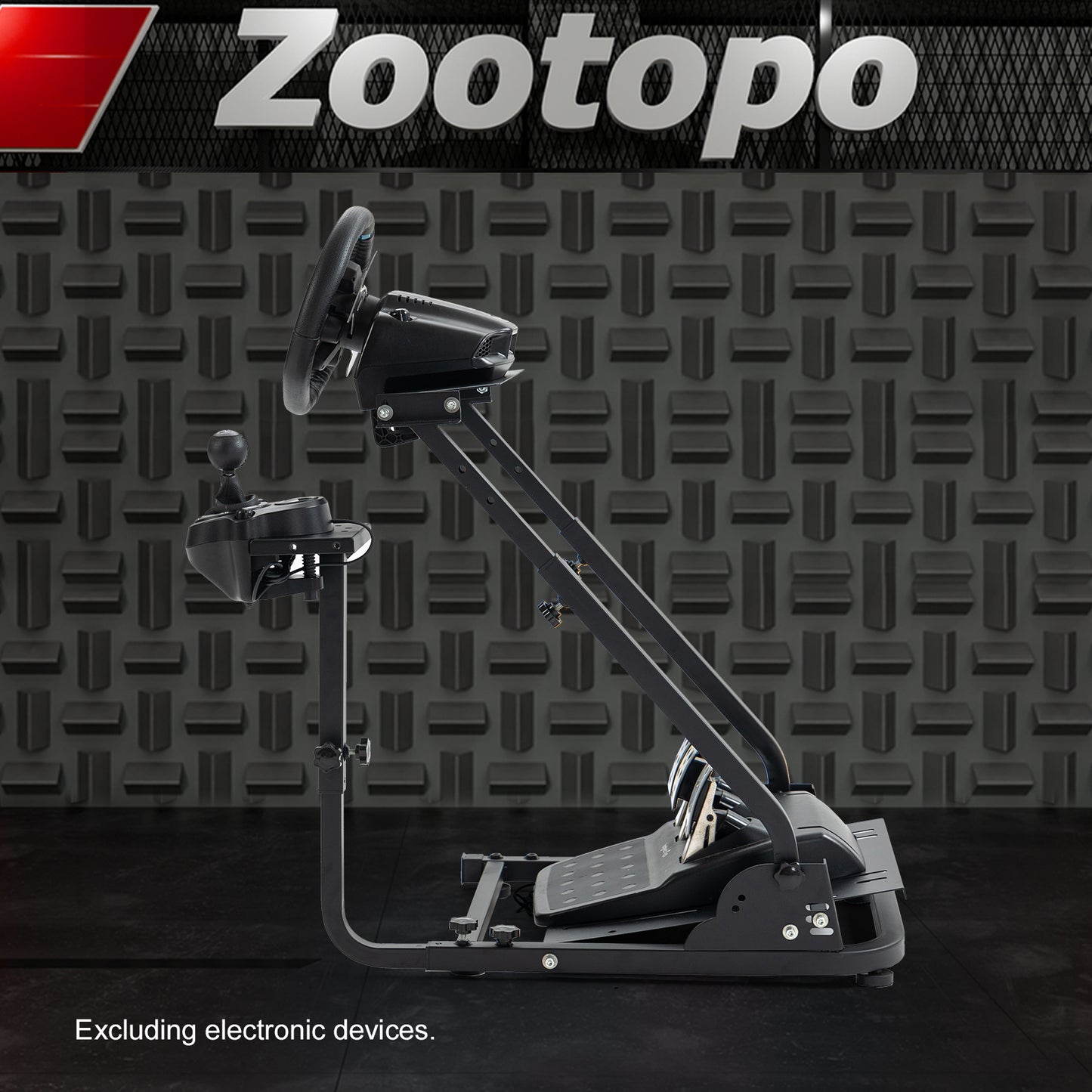 Zootopo  G920 Racing Wheel Stand Shifter Mount Pro Fit for Logitech G25 G27 G29 G923 Tilt-Adjustable Racing Simulator Steering wheel Stand ,wheel and Pedals NOT Included