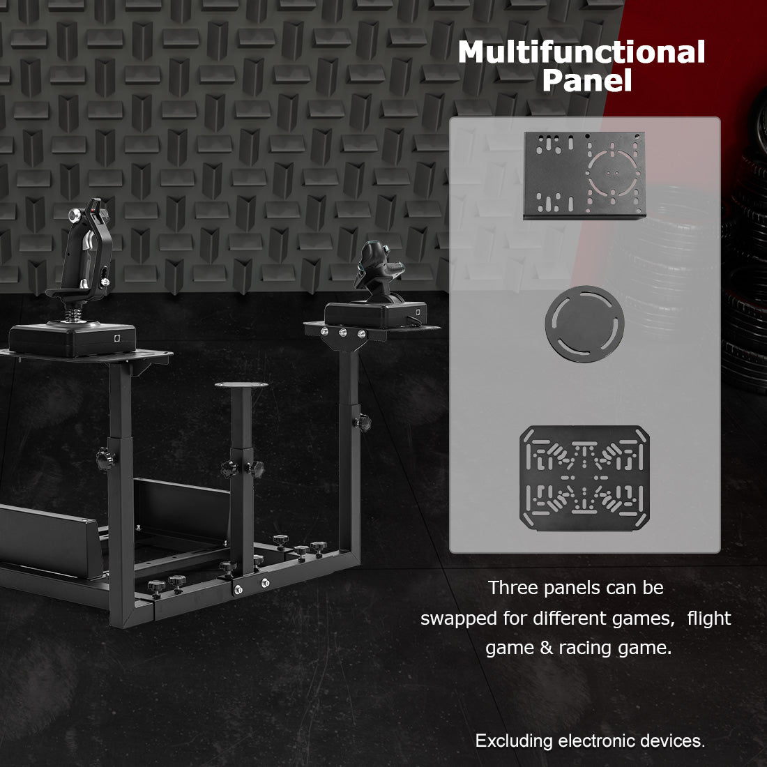Zootopo Flight Simulator Cockpit  Fit for Logitech X52 PRO,X56, Thrustmaster T16000M,HotasWarthing Flight Stick,Unlimited Adjustment,Not Include Steering Wheel,Pedals,Handbrake and Joystick