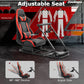 Zootopo Flight Simulator Cockpit with Red Seat Fit for Fanatec/Moza/Logitech X52 PRO/THRUSTMASTER A10,T.16000M FCS Adjustable Versatile,No Joystick,Handbrake,Shifter,Pedals,Steering Wheel,TV Mount