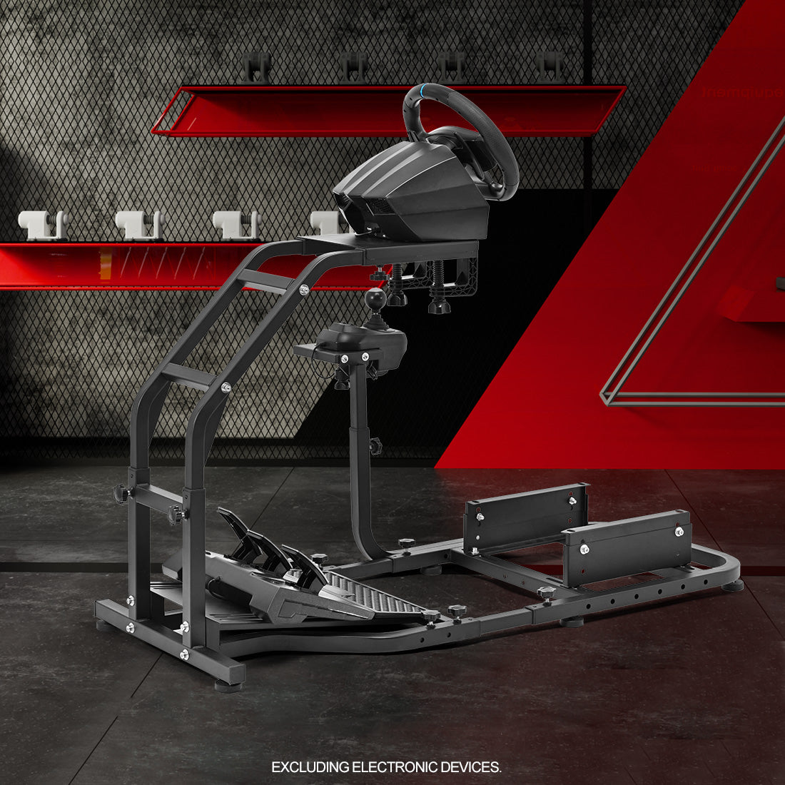 Zootopo Adjustable Racing Sim Cockpit Unobstructed Design for Both Legs Fit for Logitech/Thrustmaster G29 G923 G25 T80 T150 Racing Wheel Cockpit Not Include Steering Wheel,Pedals,Handbrake