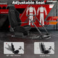 Zootopo Flight Simulator Cockpit with Black Seat Fit for Fanatec/Moza/Logitech X52 PRO/THRUSTMASTER A10,T.16000M FCS Adjustable Versatile,No Joystick,Handbrake,Shifter,Pedals,Steering Wheel,TV Mount