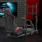Zootopo Racing Cockpit with TV Stand &Red Seat Fit for Logitech,Thrustmaster G27 G920 T500 Wheel Shifter Pedals Not Included