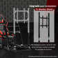 Zootopo 8040 Aluminum Profile Racing Simulaor Cockpit Simulator with Red Seat Fit for Logitech/Thrustmaster/Fanatec/Moza G920,G923 Professional&Expandability,F1 Truck,No Handbrake,Pedals,Steering Wheel