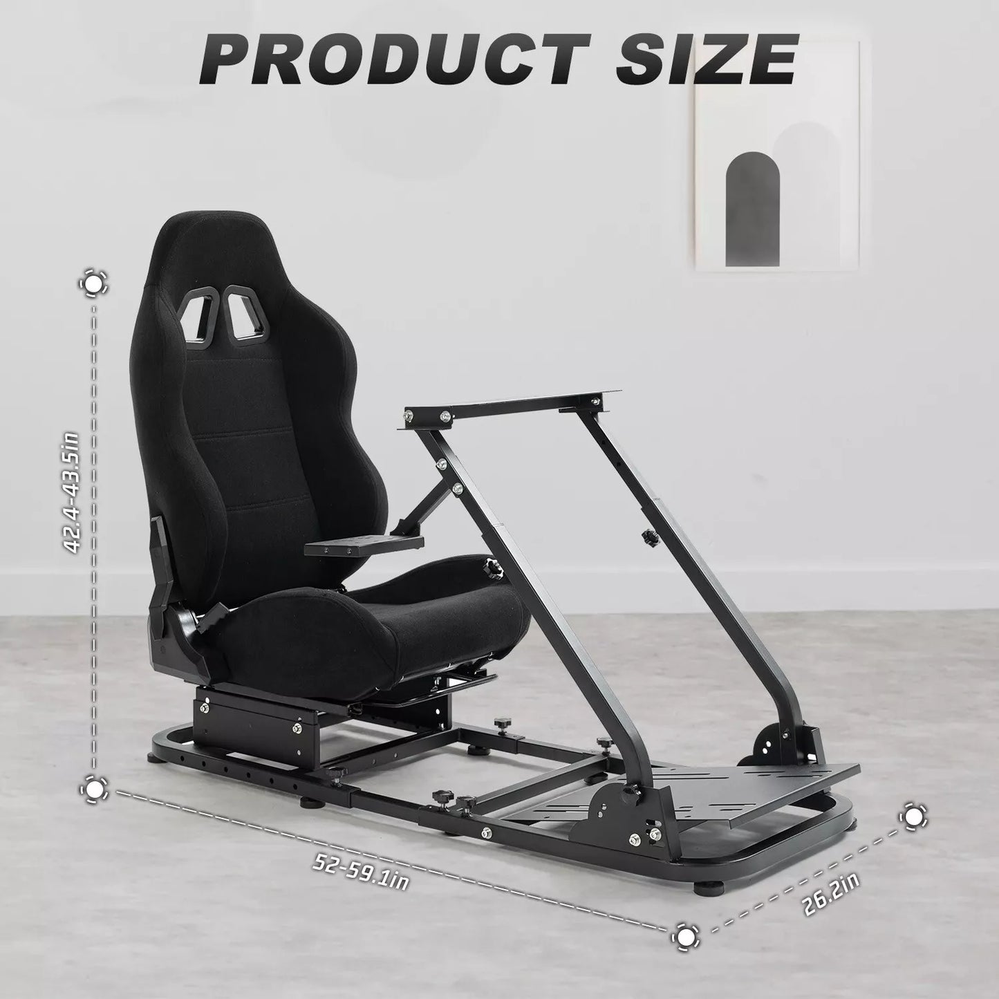 Hottoby Upgrade Racing Simulator Cockpit Stand with Seat Fits Logitech G29 G920
