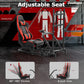 Zootopo Professional Racing Simulator Cockpit Frame with Red Seat&Monitor Stand, Fit for Logitech G920/Thrustmaster/Moza, Streamlined Dual-arm Design, No Wheel, Pedals, Handbrake and Monitor