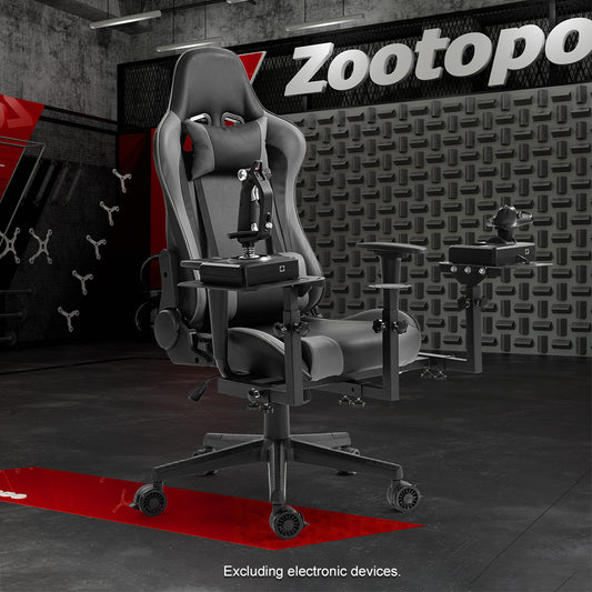 Zootopo Flight Racing Simulator Cockpit with Seat Adjustable&Shifter Platform Upgrade Fit for Logitech/Thrustmaster/Hotas Warthog G29,G920,Multi-Function&Office Use,No Throttle,Joystick,Pedal