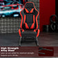 Zootopo Racing Seat Stand, Modern Style, Red and Black, Faux Leather, Ergonomic, Gaming Chair Stand, Racing Game, Adult, Indoor Use
