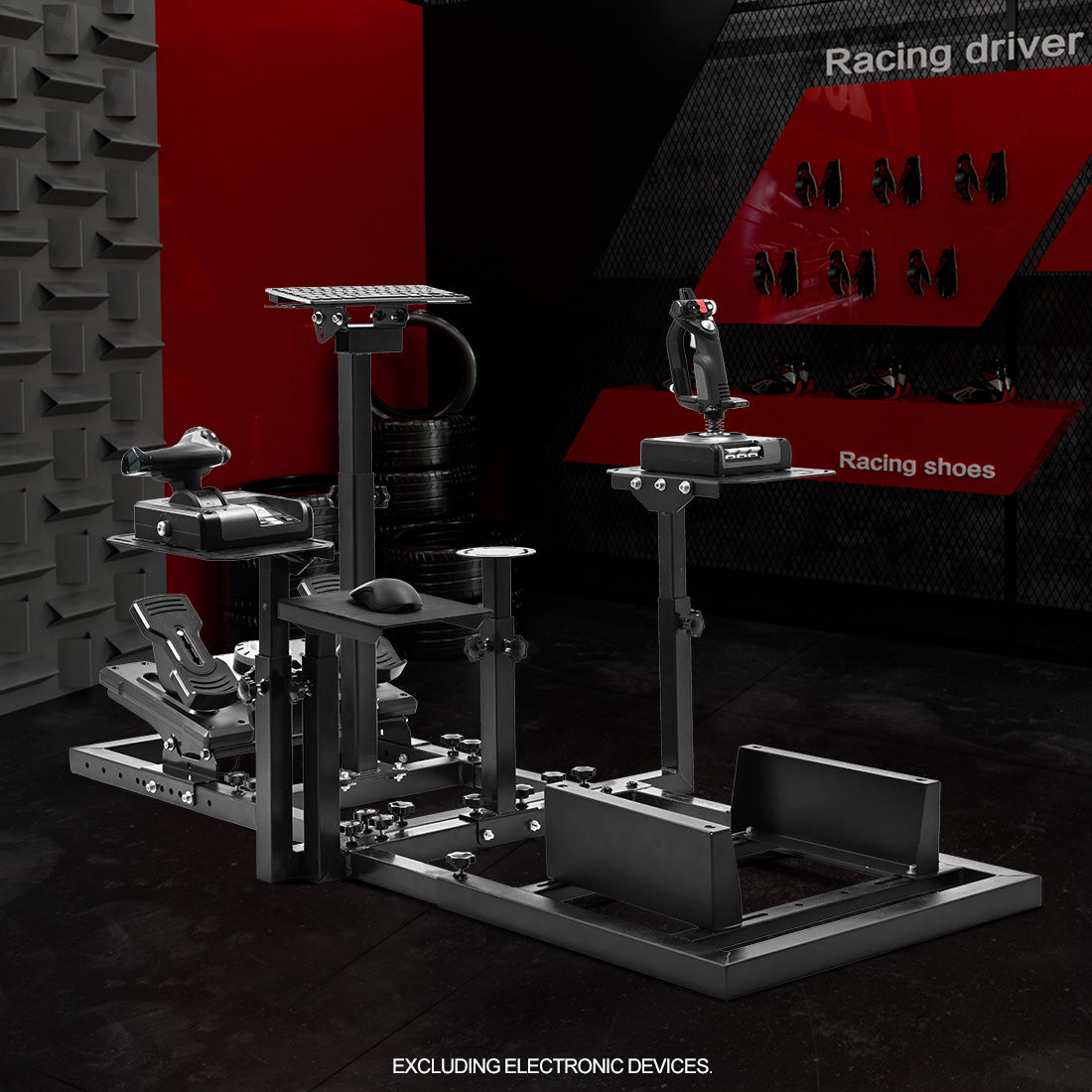 Zootopo Flight Simulator Cockpit Multi-Purpose Kit, compatible with HOTAS Warthog, G Saitek, Logitech G920 G923 T80 T150 and other models, without steering wheel mounts, foot pedals, hand brakes, throttles, joysticks and seats.