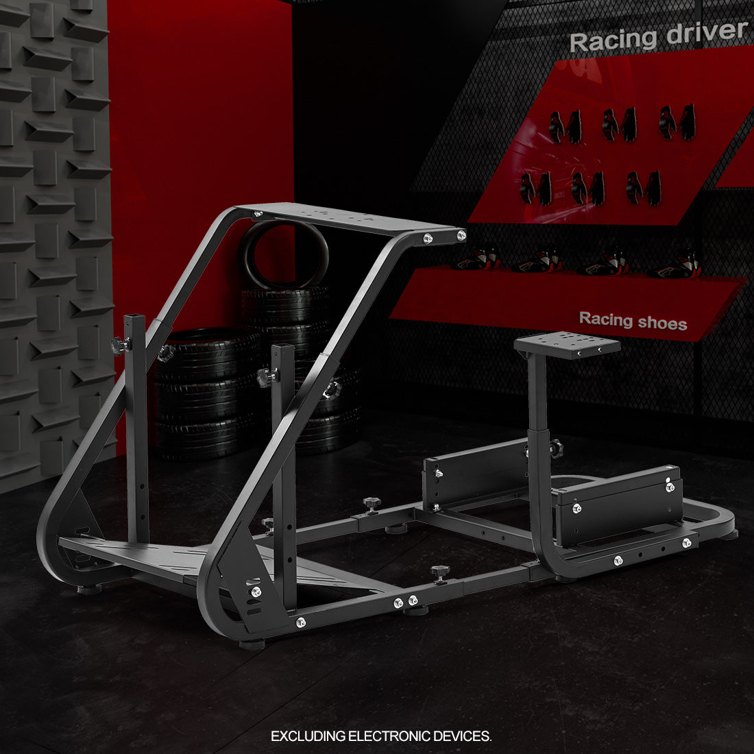 Zootopo Racing Simulator Cockpit Mountable Monitor Stand&Adjustable, Fits for Logitech/Thrustmaster/Fanatec G920 G923 G29&T80 T150, Frame Double Arm Reinforcement, No Steering Wheel,Pedal,Handbrake,Seat
