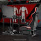 Zootopo Racing Simulator Cockpit with Red Seat and Monitor Mount, crafted from 3060 Aluminum Profile,Fit for Thrustmaster/Fanatec/Logitech G29 GPro, Unlimited Adjustment,Not Include Steering Wheel,Pedals,Handbrake