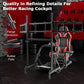 Zootopo Professional Racing Simulator Cockpit Frame with Red Seat&Triple Monitor Stand, Fit for Logitech G920/Thrustmaster/Moza, Shifter Platform Upgrade, No Wheel, Pedals, Handbrake and Monitor