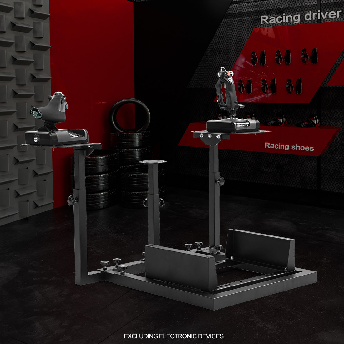 Zootopo Flight Simulator Cockpit  Fit for Logitech X52 PRO,X56, Thrustmaster T16000M,HotasWarthing Flight Stick,Unlimited Adjustment,Not Include Steering Wheel,Pedals,Handbrake and Joystick