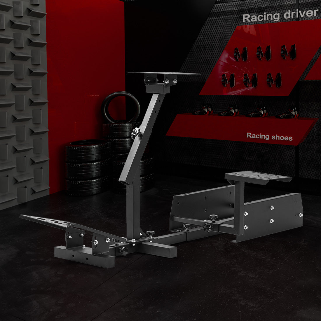 Zootopo Driving Simulator Cockpit Racing Wheel Mount, Compatible with Logitech G25/G27/G29/G920, Featuring Adjustable-height Gaming Frame with Shifter Bracket,Does Not Include Steering Wheel, Pedals, or Handbrake