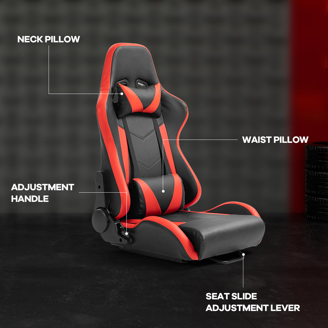 Zootopo Adjustable Racing Sim Cockpit with Red Seat Unobstructed Design for Both Legs Fit for Logitech/Thrustmaster G29 G923 G25 T80 T150 Racing Wheel Cockpit with Triple Monitor Stand Not Include Steering Wheel,Pedals,Handbrake