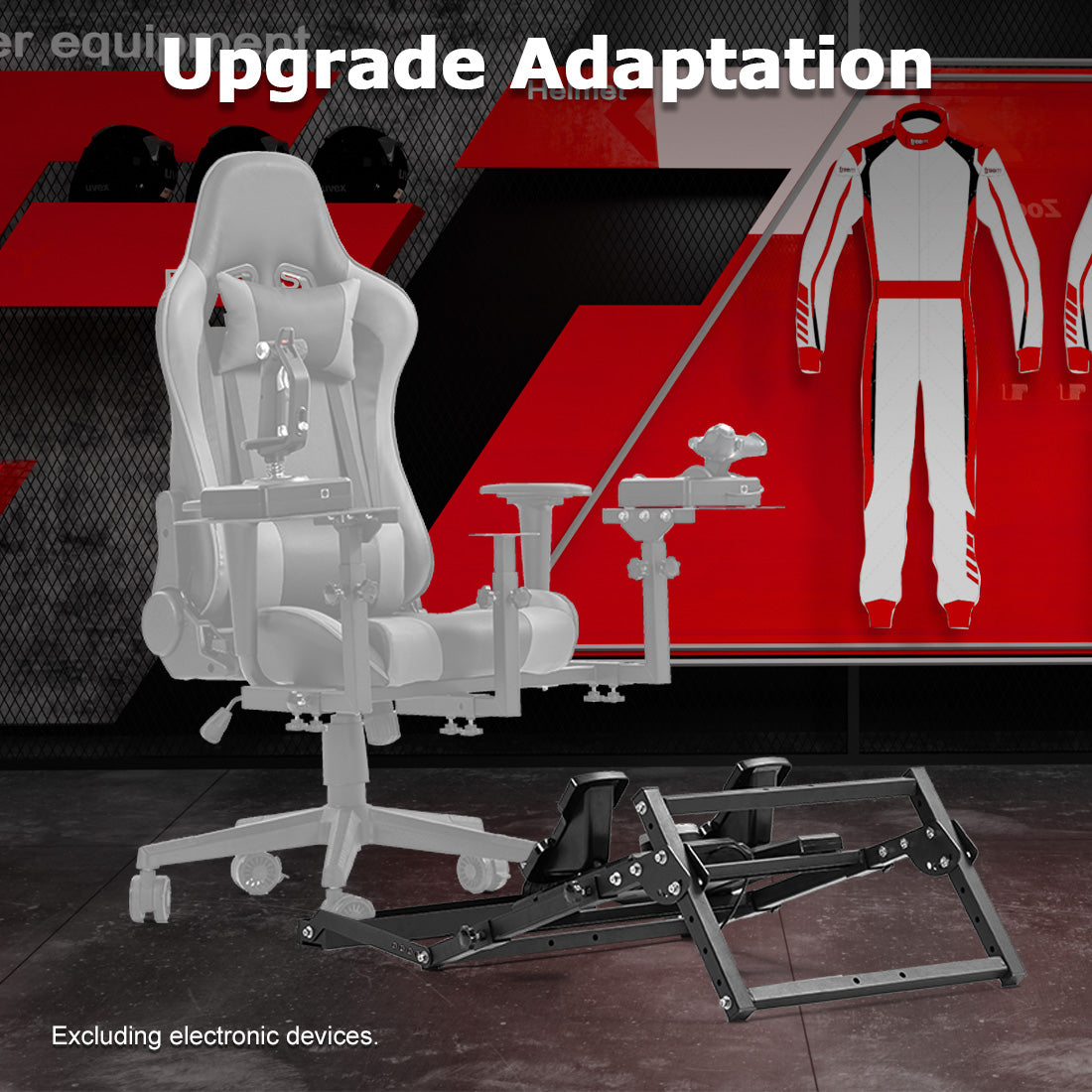 Zootopo Flight and Racing Wheel Stand Proprietary Accessories Fit for Chair Mount Compatible with Logitech/Thrustmaster/PXN/MOZA G27 G29 G920 G923 T248 T300RS GT R5,without Pedal