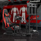 Zootopo Racing Cockpit with TV Stand & Red Seat Fit for Logitech, Thrustmaster,G27,G920,T500,Wheel Shifter Pedals Not Included