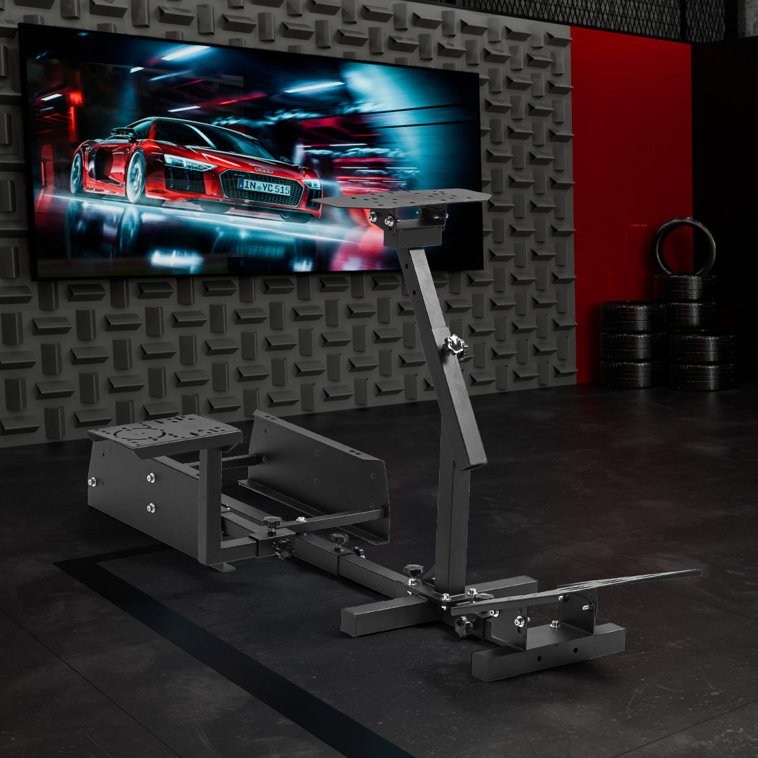 Zootopo Driving Simulator Cockpit Racing Wheel Mount, Compatible with Logitech G25/G27/G29/G920, Featuring Adjustable-height Gaming Frame with Shifter Bracket,Does Not Include Steering Wheel, Pedals, or Handbrake